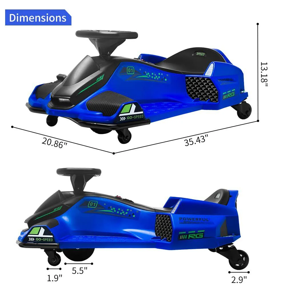 Electric Drifting Go-Kart for Kids with Music and LED Lights - 24V Ride-On Drift Car - Image 5