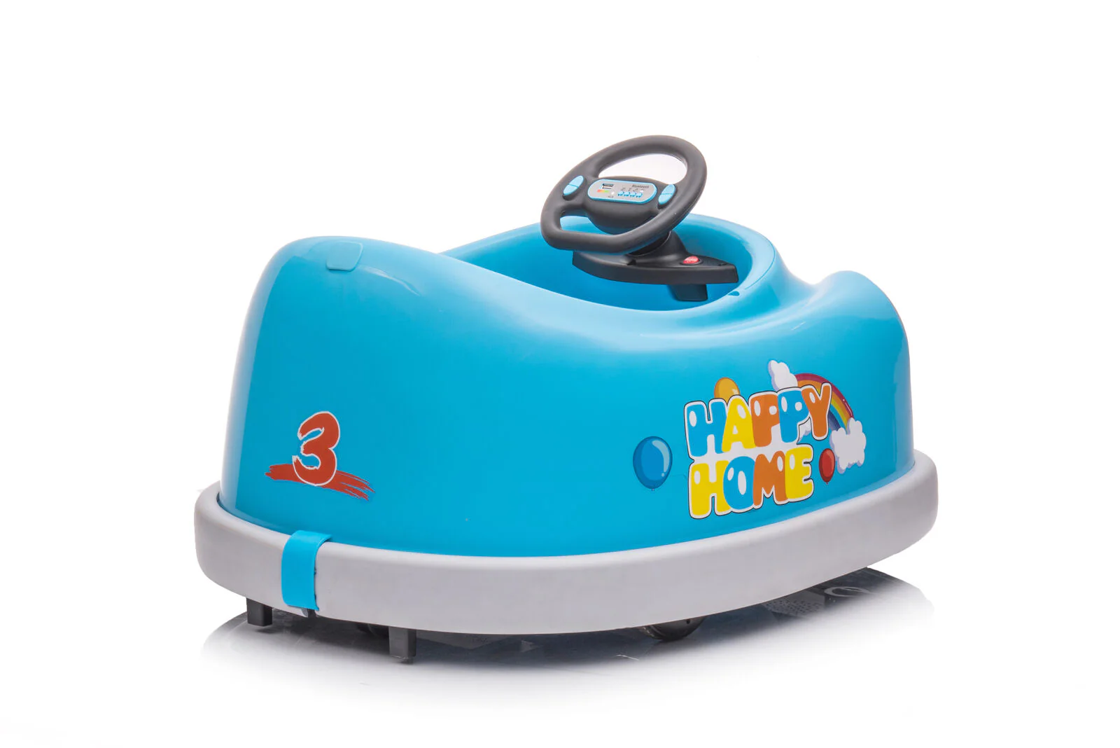 Electric Dual Drive Bumper Car with Rocking Horse Music and Pushrod Plate - 12v Ride On - Image 9