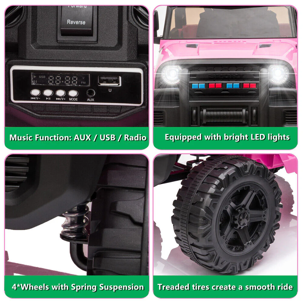 Electric Dual Drive Kids Ride On Car with Remote Control - Battery Powered Toy Vehicle - Image 36