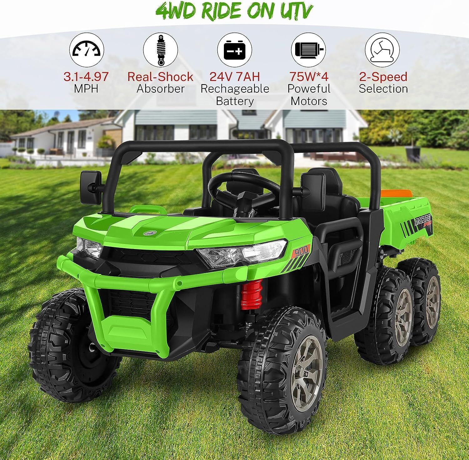 Electric Dump Truck Toy with 2 Seats and 24V Power - Perfect for Kids with a Love for Construction! - Image 48
