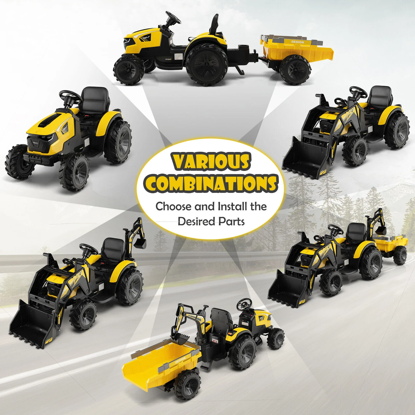 Electric Excavator Ride-On Toy for Kids with 12V Battery and 2 Modes - Image 5