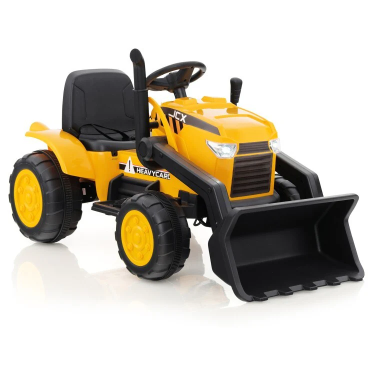 12V Electric Ride-On Excavator Truck with 3 Speeds, Music, Lights, and Remote Control