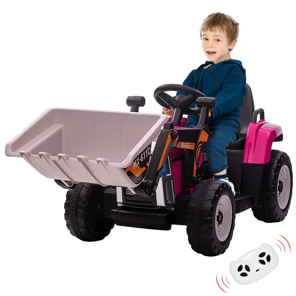 Electric Excavator Truck for Kids with 3 Speeds and Music - 12V Battery Powered Digger Ride-On - Image 10