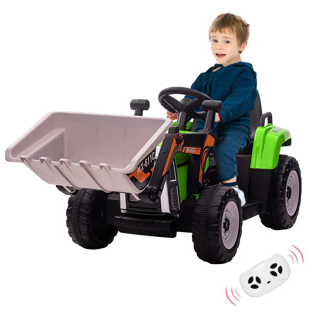 Electric Excavator Truck for Kids with 3 Speeds and Music - 12V Battery Powered Digger Ride-On - Image 11