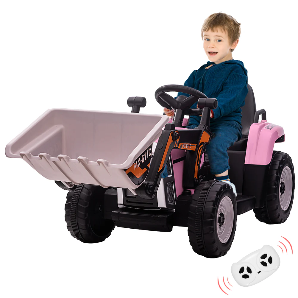 Electric Excavator Truck for Kids with 3 Speeds and Music - 12V Battery Powered Digger Ride-On - Image 12
