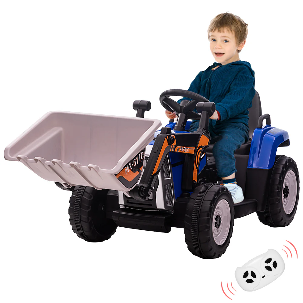 Electric Excavator Truck for Kids with 3 Speeds and Music - 12V Battery Powered Digger Ride-On - Image 14