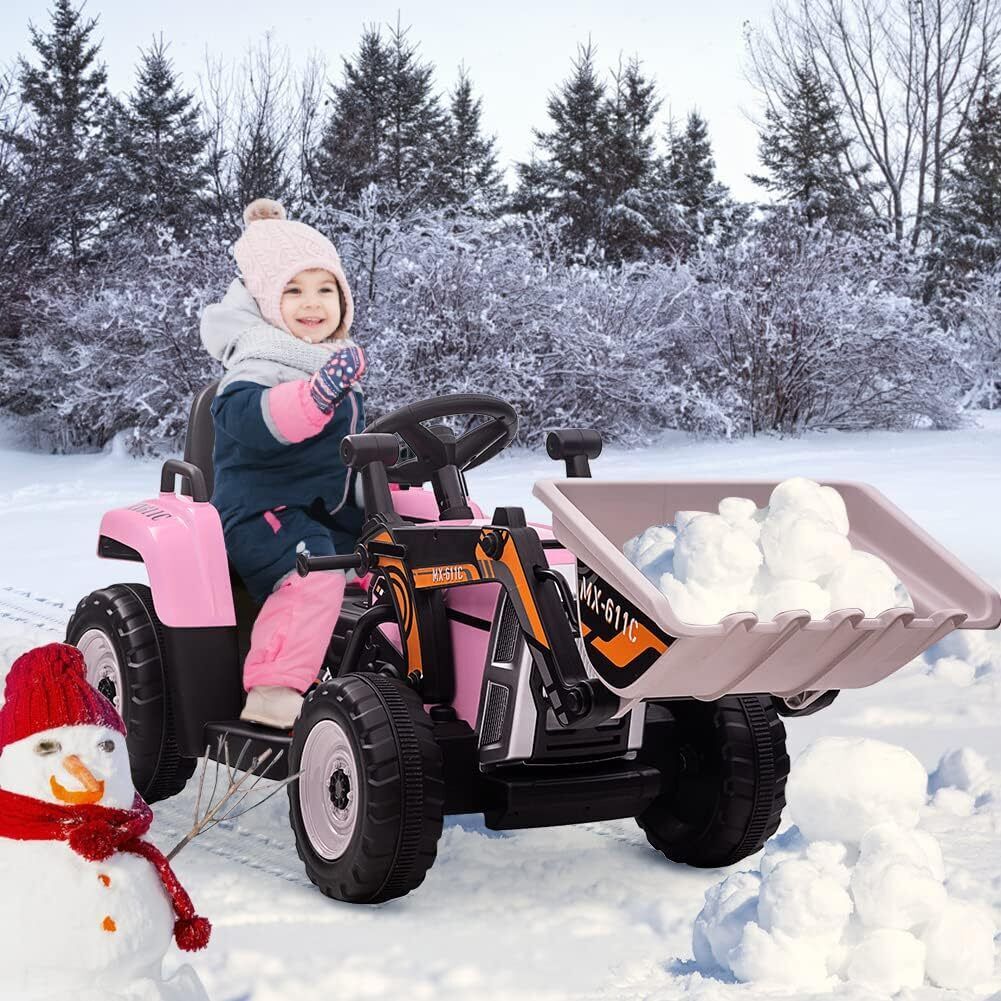 Electric Excavator Truck for Kids with 3 Speeds and Music - 12V Battery Powered Digger Ride-On - Image 9