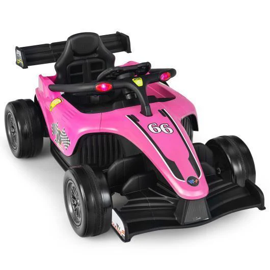 Electric Formula Racing Car for Kids with Remote Control - Pink - Image 3