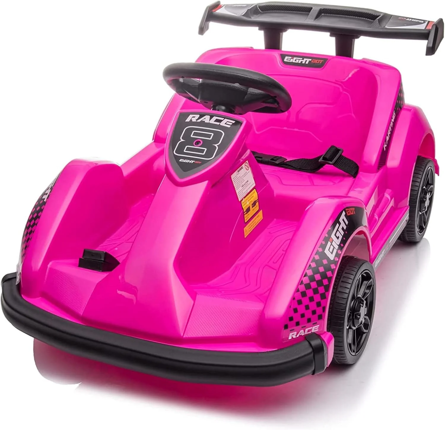 Electric 6V Ride-On Racing Go Kart with Remote Control and Safety Features