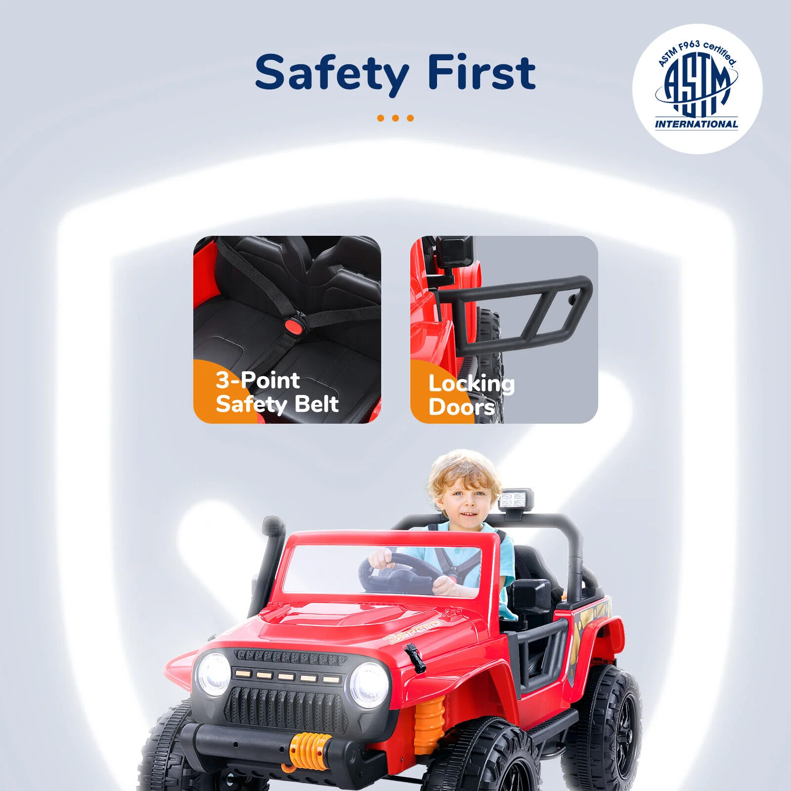 Electric Jeep Ride-On Car for Kids with Remote Control, 3 Speeds, LED Lights, and FM/USB Connectivity - Image 17