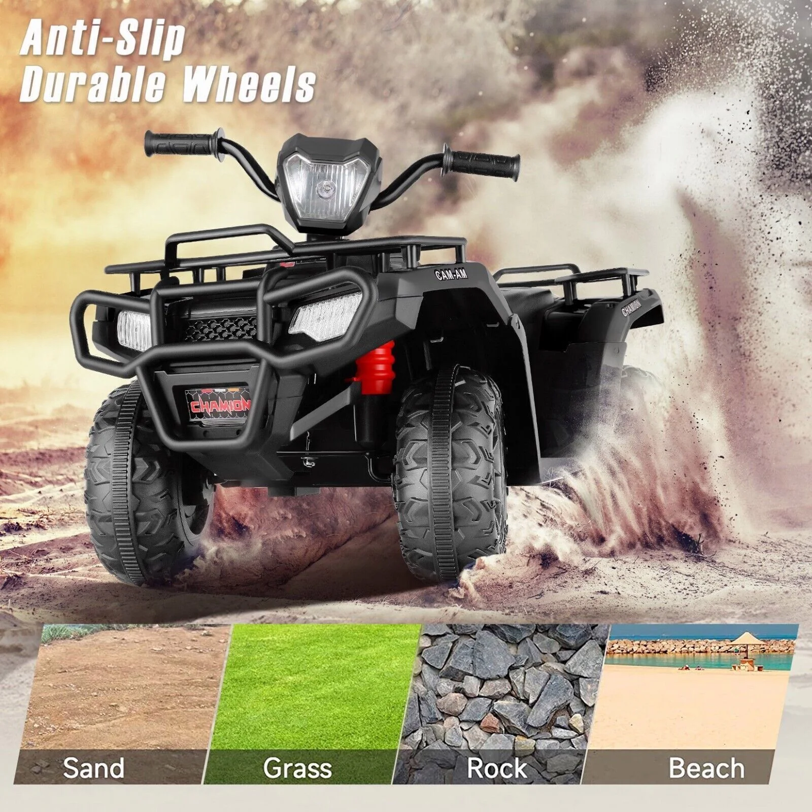 Electric Kids 4-Wheeler ATV Quad Ride On Car with LED Light and Music - Image 5