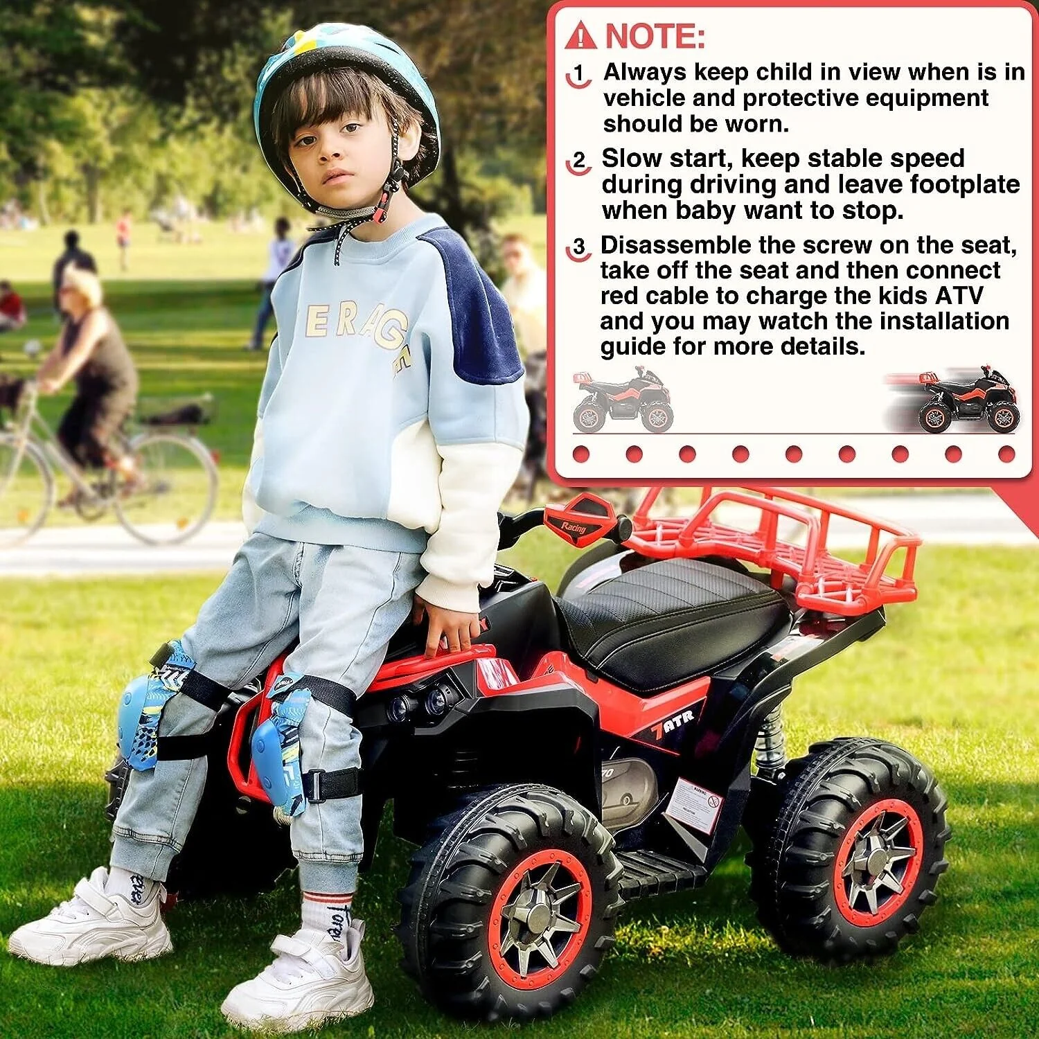 Electric Kids ATV Four Wheeler Cutrimoto for Children 3 to 7 Years Old - Perfect Gifts for Boys and Girls - Image 3