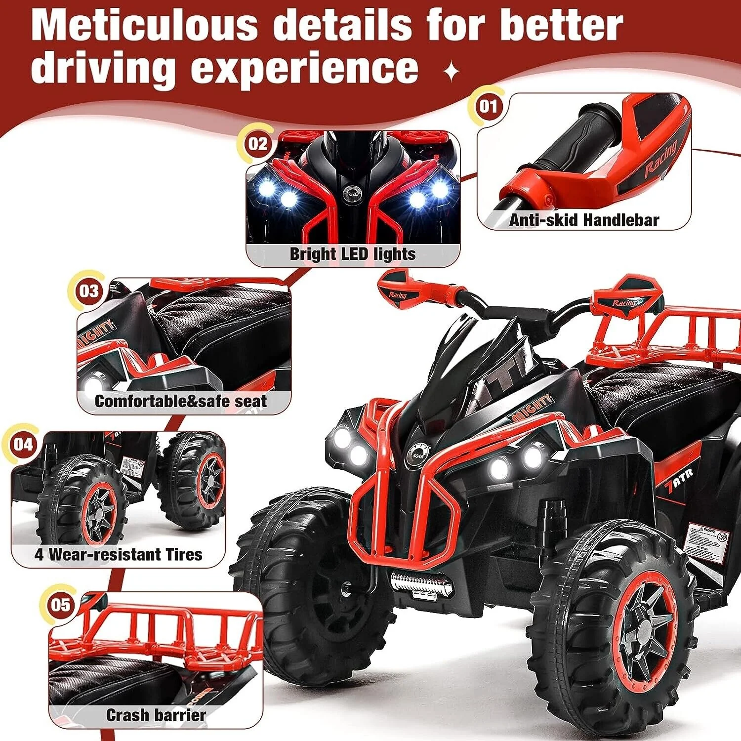 Electric Kids ATV Four Wheeler Cutrimoto for Children 3 to 7 Years Old - Perfect Gifts for Boys and Girls - Image 8