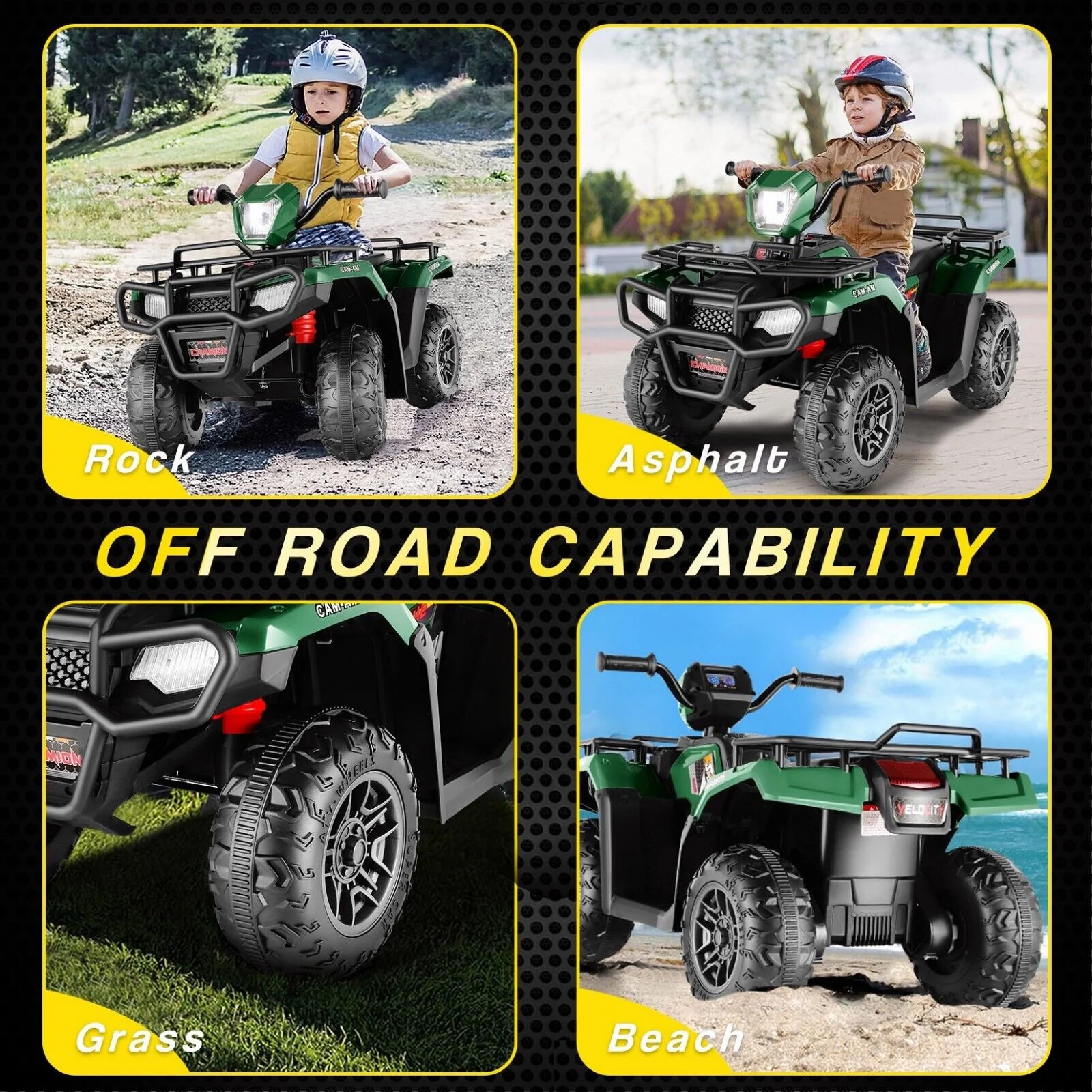 Electric Kids ATV Ride On Car with Music, LED Lights, and USB Charger - 12V 4-Wheeler for Endless Fun! - Image 68