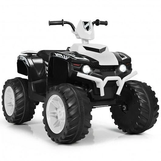 Electric Kids ATV with LED Lights and Treaded Tires - White - Image 5