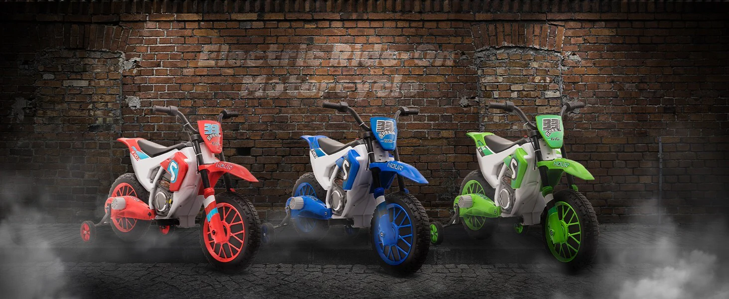 12V Electric Kids Green Dirt Bike with Dual Shock Battery Ride-On Toy Motorcycle - Image 17