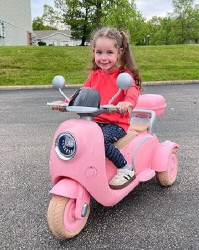 12V Pink Electric Kids Motorcycle with Bluetooth Music and Rechargeable Battery - Image 13
