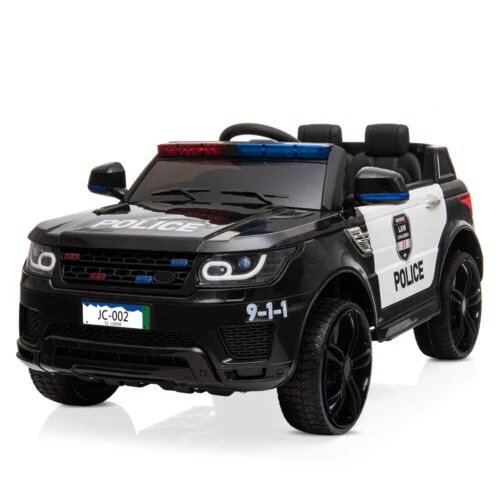 Electric Kids Police Car with Remote Control and LED Lights - 12V Ride-On Toy - Image 3