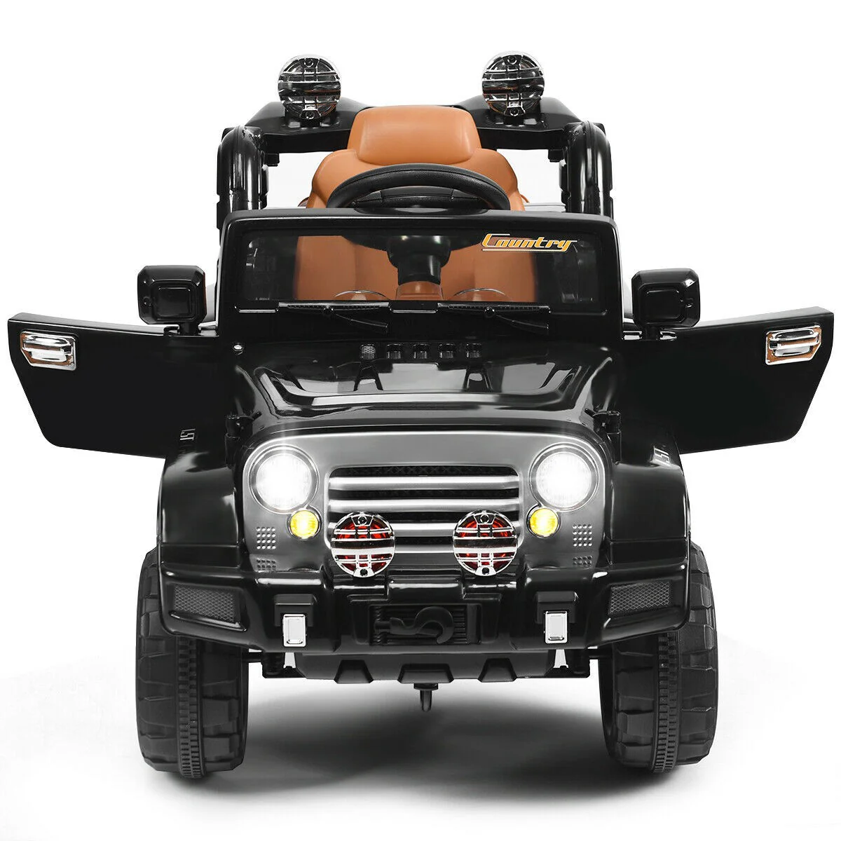 12V Electric Kids Ride-On RC Truck Car with Remote Control Black - Image 8