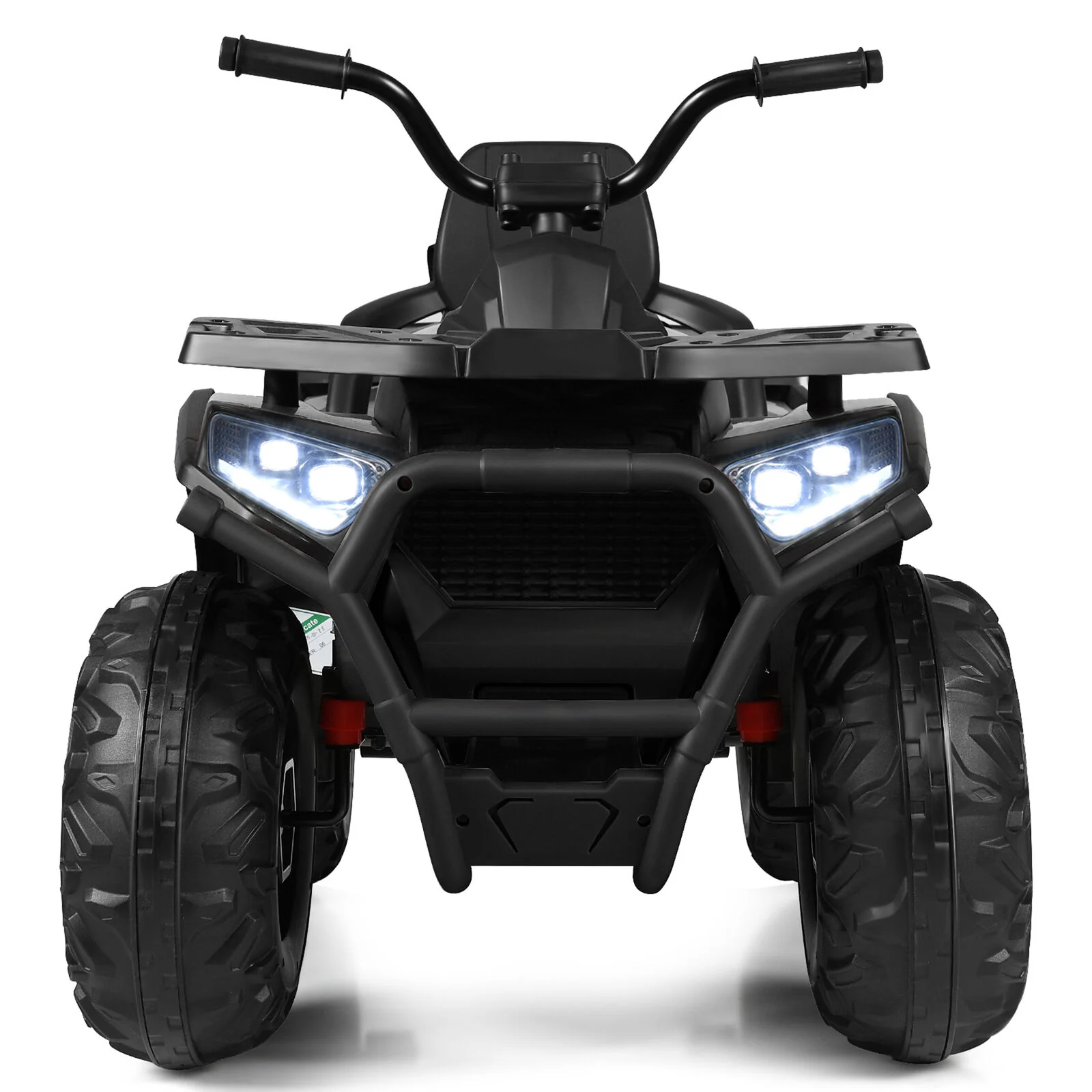 Electric Kids Ride On ATV 4-Wheeler Quad with LED Lights in Black - 12V - Image 5