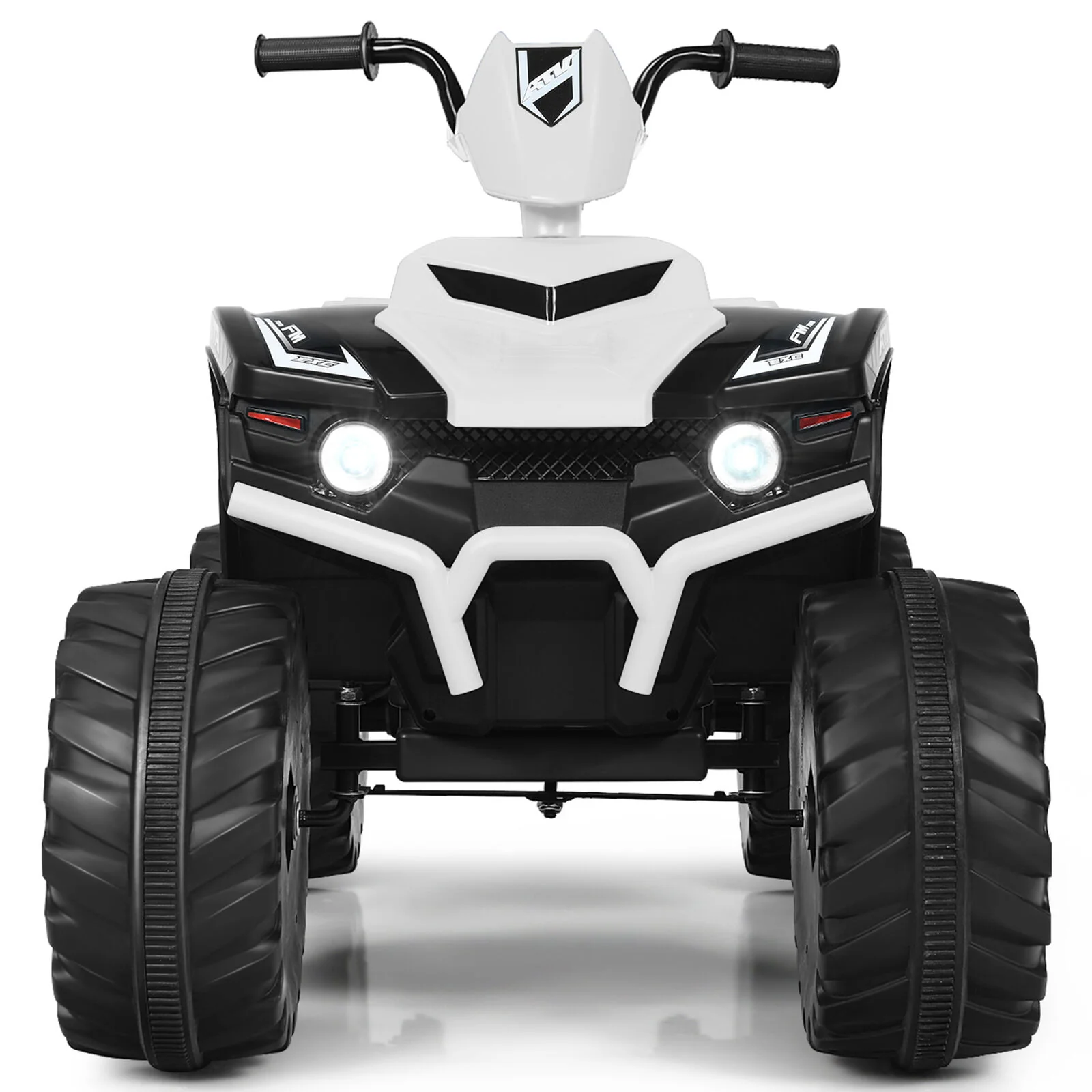 Electric Kids Ride On ATV 4-Wheeler Quad with Music and LED Lights - White - Image 4
