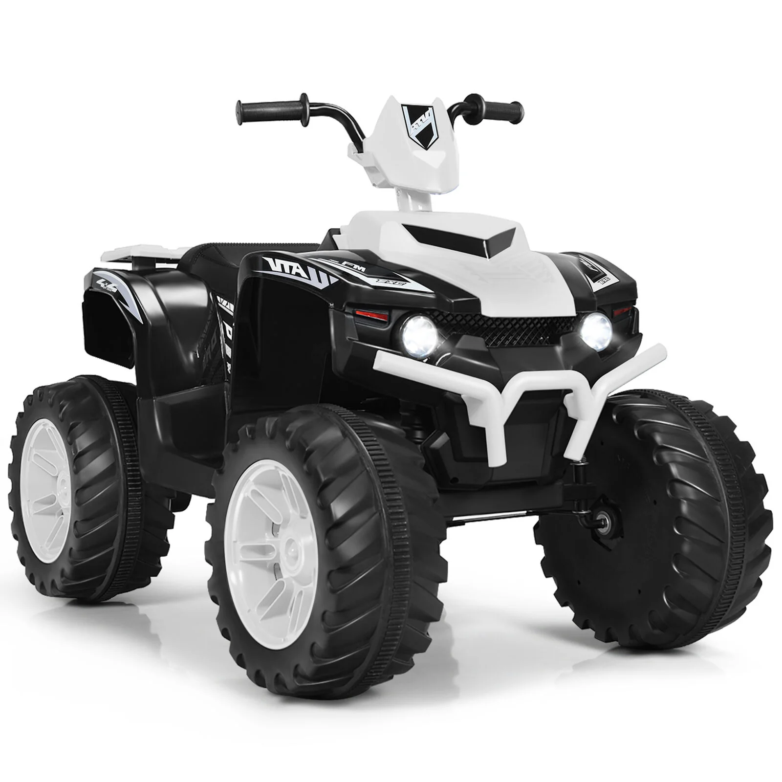 Electric Kids Ride On ATV 4-Wheeler Quad with Music and LED Lights - White - Image 5