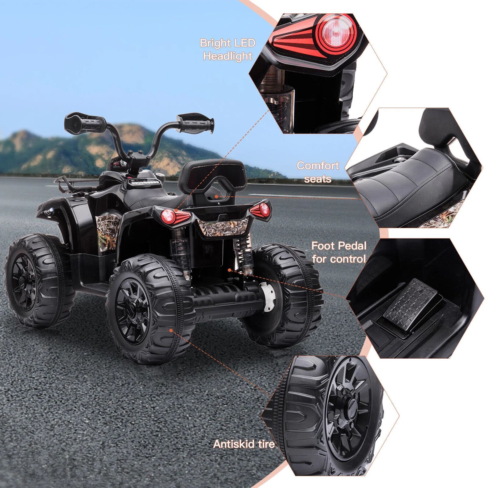 Electric Kids Ride-On Beach ATV Truck with Music and Lights - Rechargeable and Brand New! - Image 8