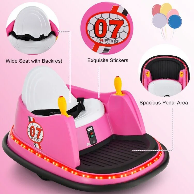 Electric Kids Ride-On Bumper Car with Flashing Lights - Perfect Toddler Gift! - Image 6
