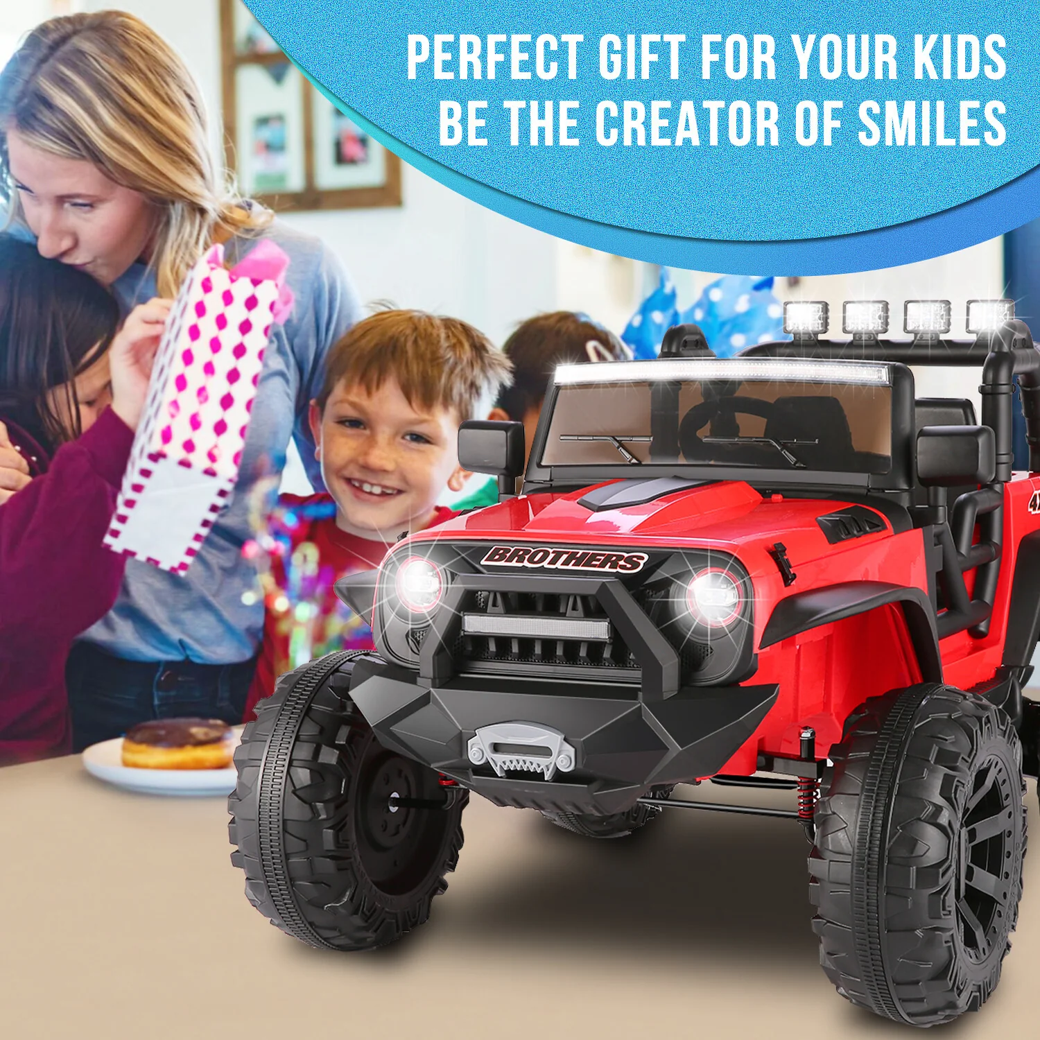 Electric Kids Ride-On Jeep Car with 12V/24V Power Wheels, Music, and Remote Control - Image 5