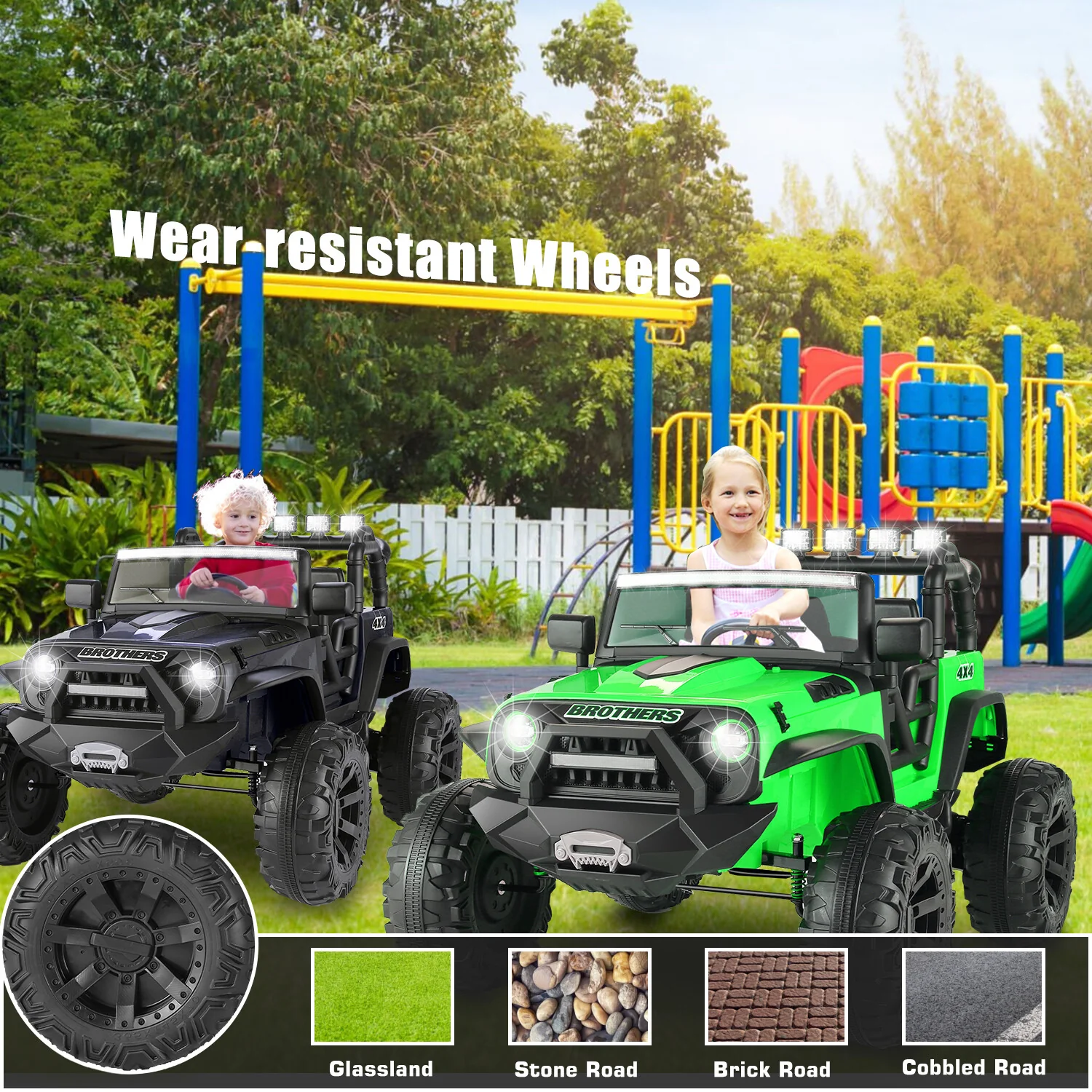 24V Electric Kids Ride-On Jeep with Power Wheels, Remote Control, and Music - Image 37
