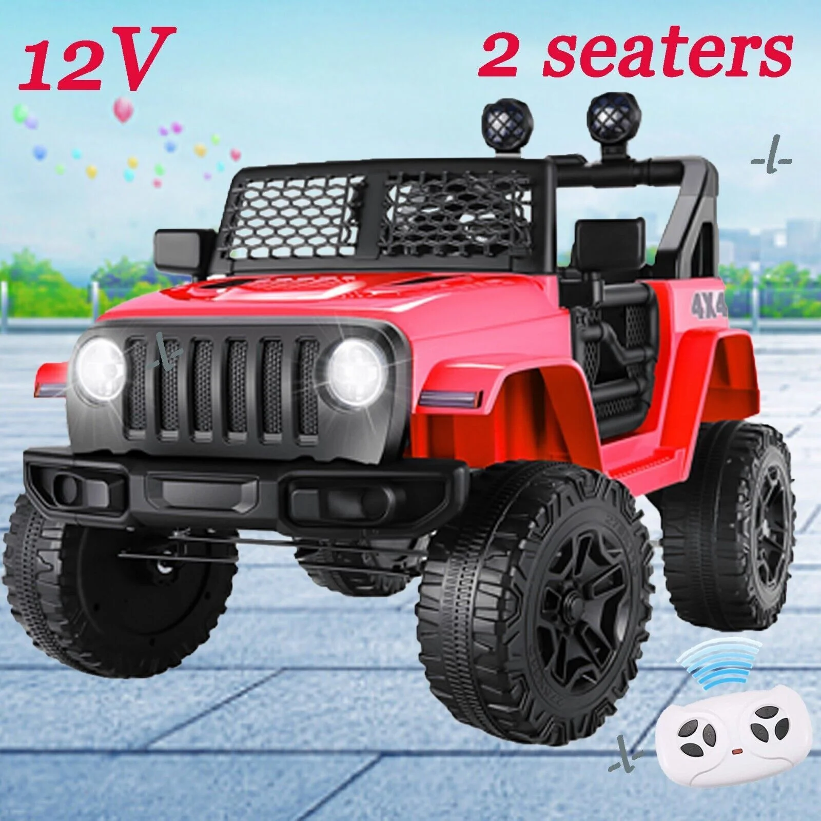 Electric Kids Ride On Car Power Wheels Jeep 2 Seater with 12V 7Ah Battery for Safe and Fun Playtime - Image 4