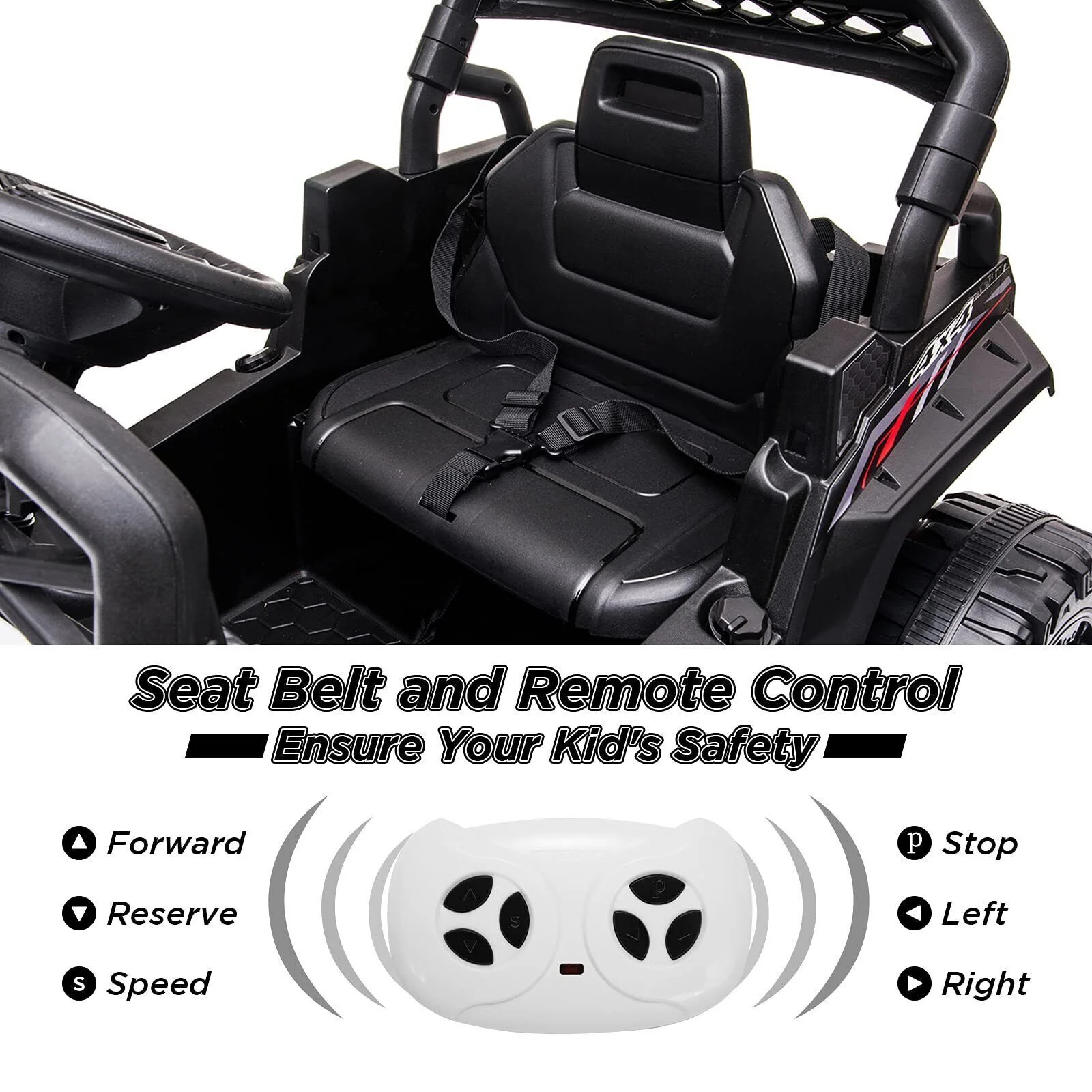 Electric Kids Ride-On Car Truck Toy with 3 Speeds, MP3 Player, LED Lights, and Remote Control - Perfect Xmas Gift! - Image 13