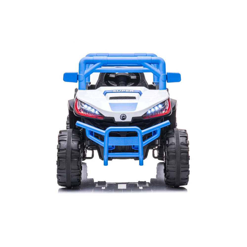 Electric Kids Ride-On Car with Remote Control Rechargeable Battery 2 Motors Blue - Image 2