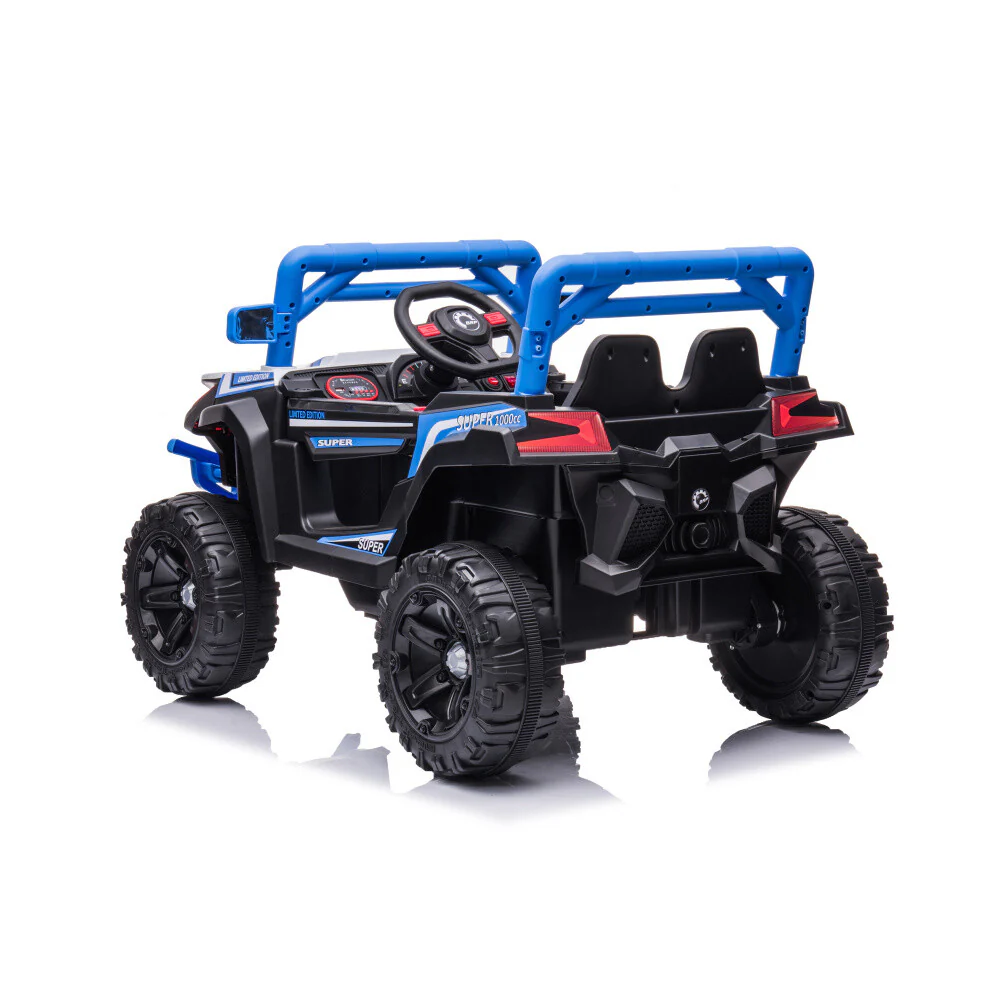 Electric Kids Ride-On Car with Remote Control Rechargeable Battery 2 Motors Blue - Image 4