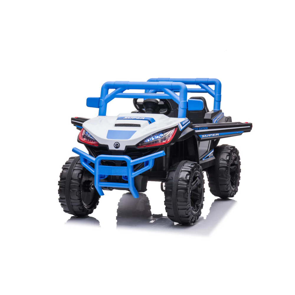 Electric Kids Ride-On Car with Remote Control Rechargeable Battery 2 Motors Blue - Image 8