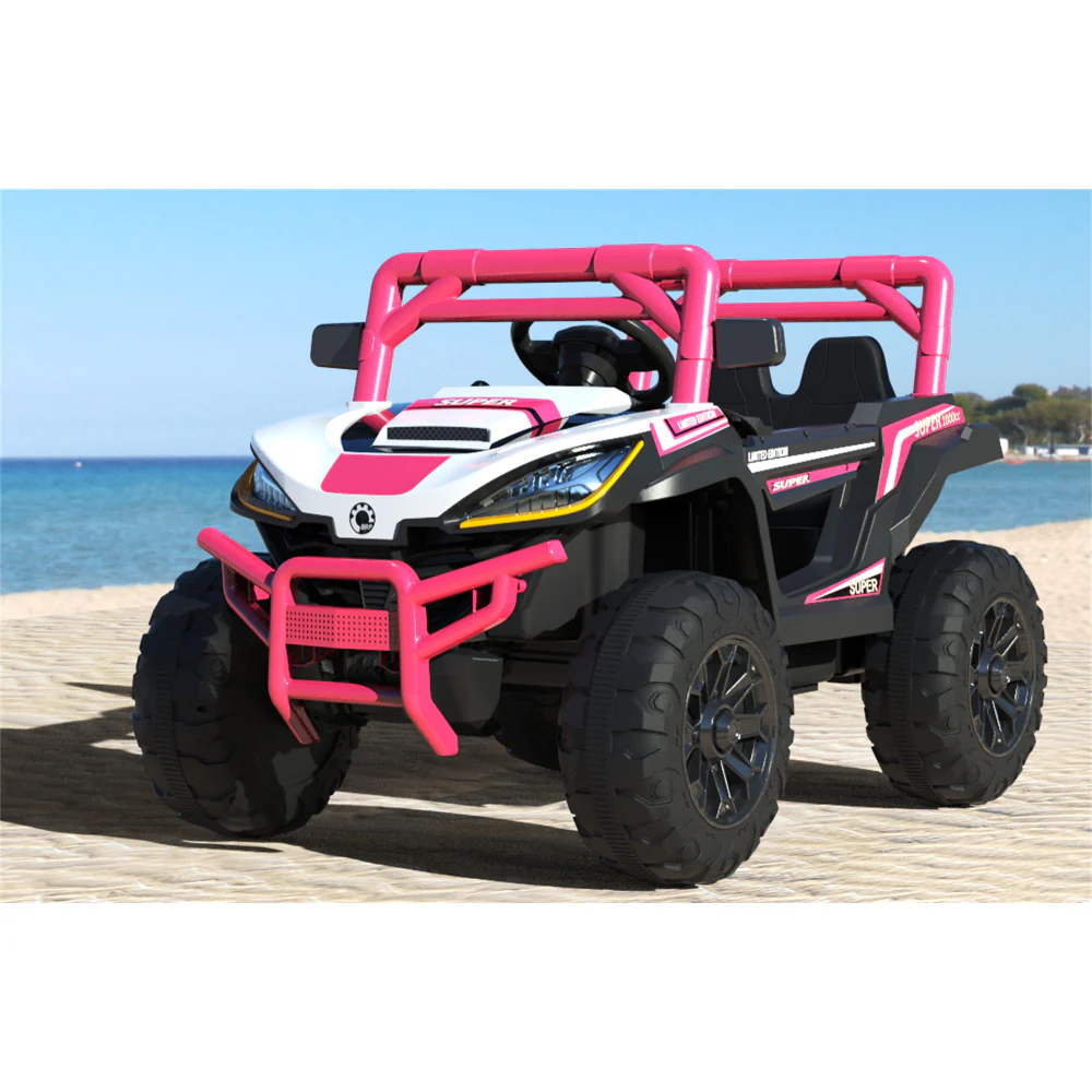 Electric Kids Ride-On Car with Remote Control, Rechargeable Battery, 2 Motors, Pink - Image 12