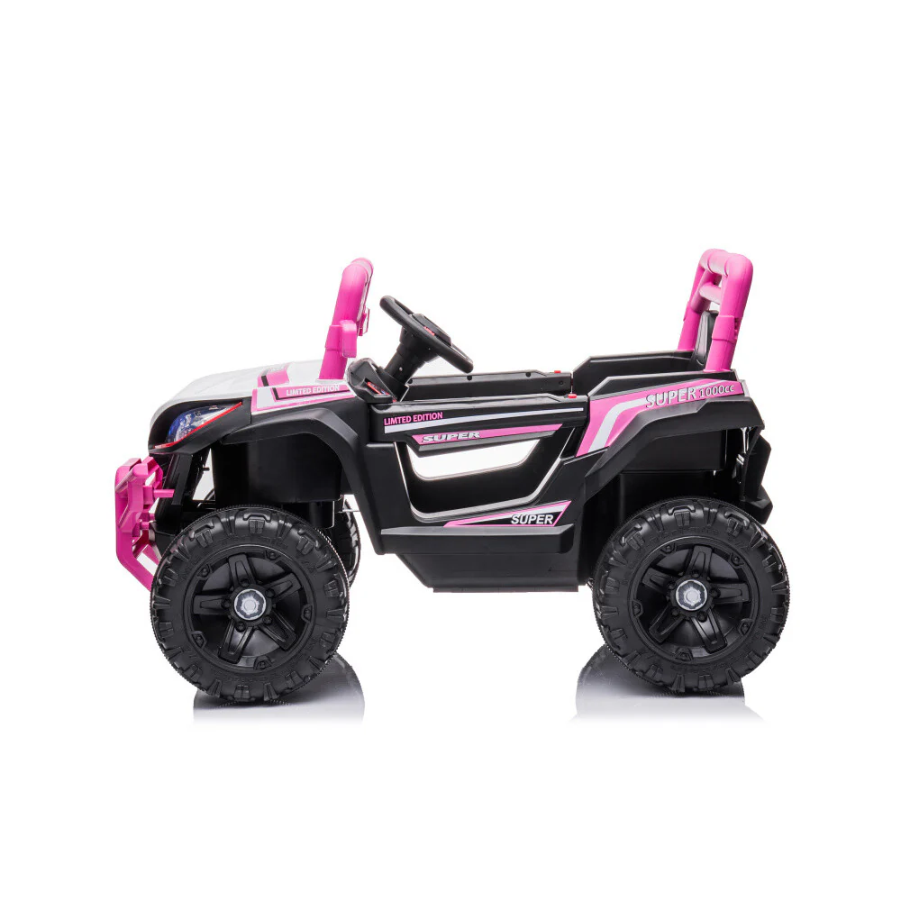 Electric Kids Ride-On Car with Remote Control, Rechargeable Battery, 2 Motors, Pink - Image 3