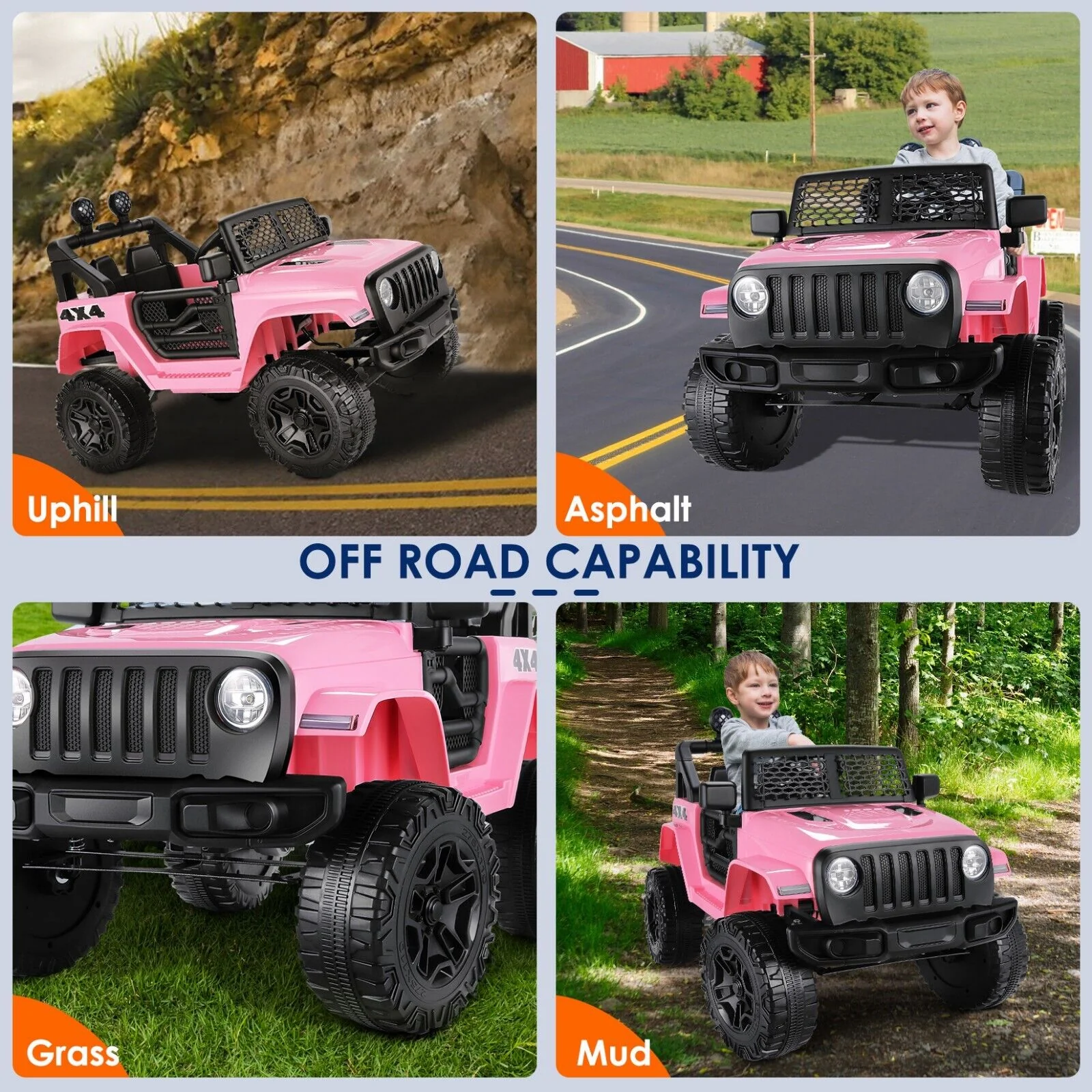 Electric Kids Ride On Car with 12V 7Ah Battery, 2 Seater Jeep with MP3 Player - Image 20