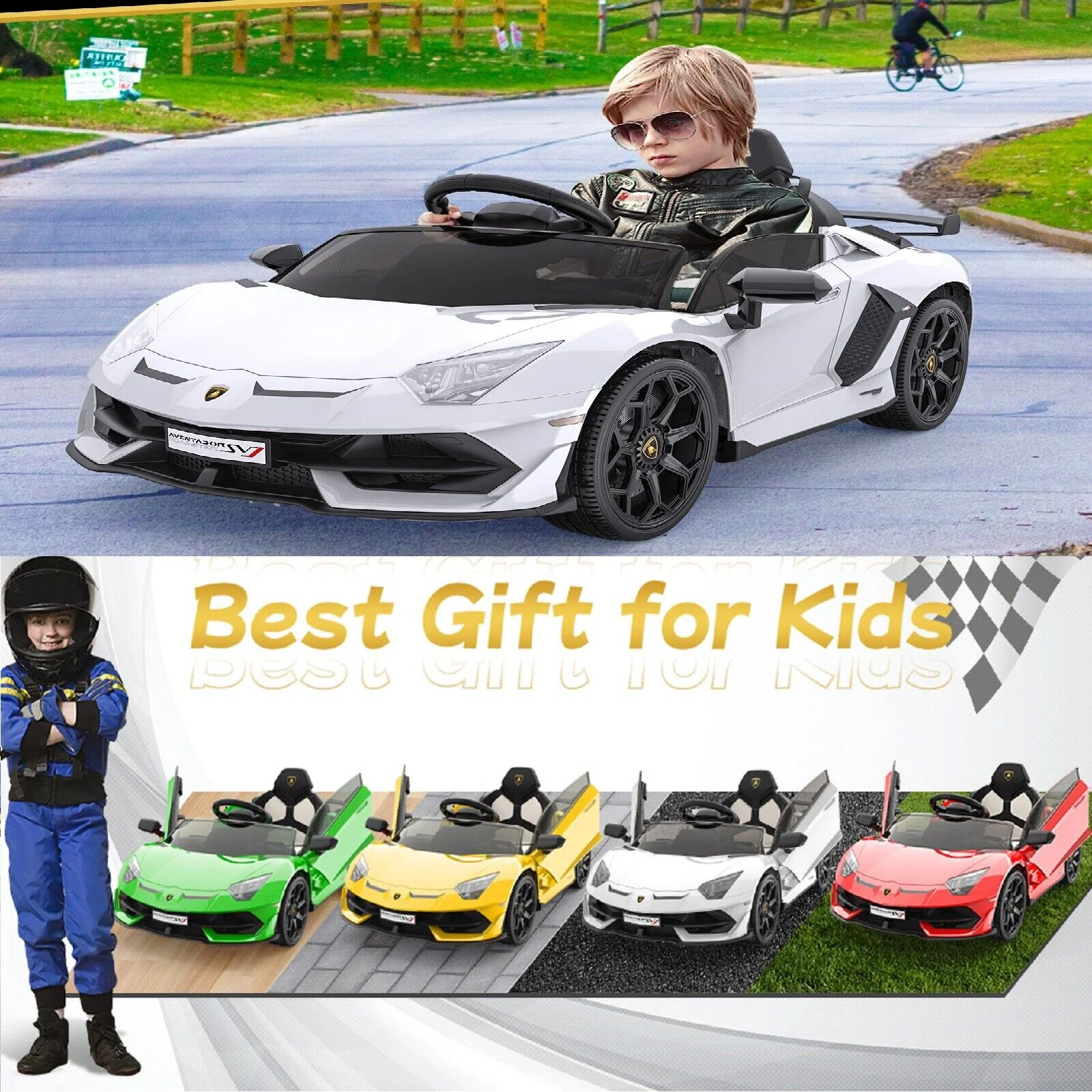 Electric Kids Ride On Car with Remote Control, 3 Speeds, Lights, and MP3 Player - Perfect Gift for Children - Image 12