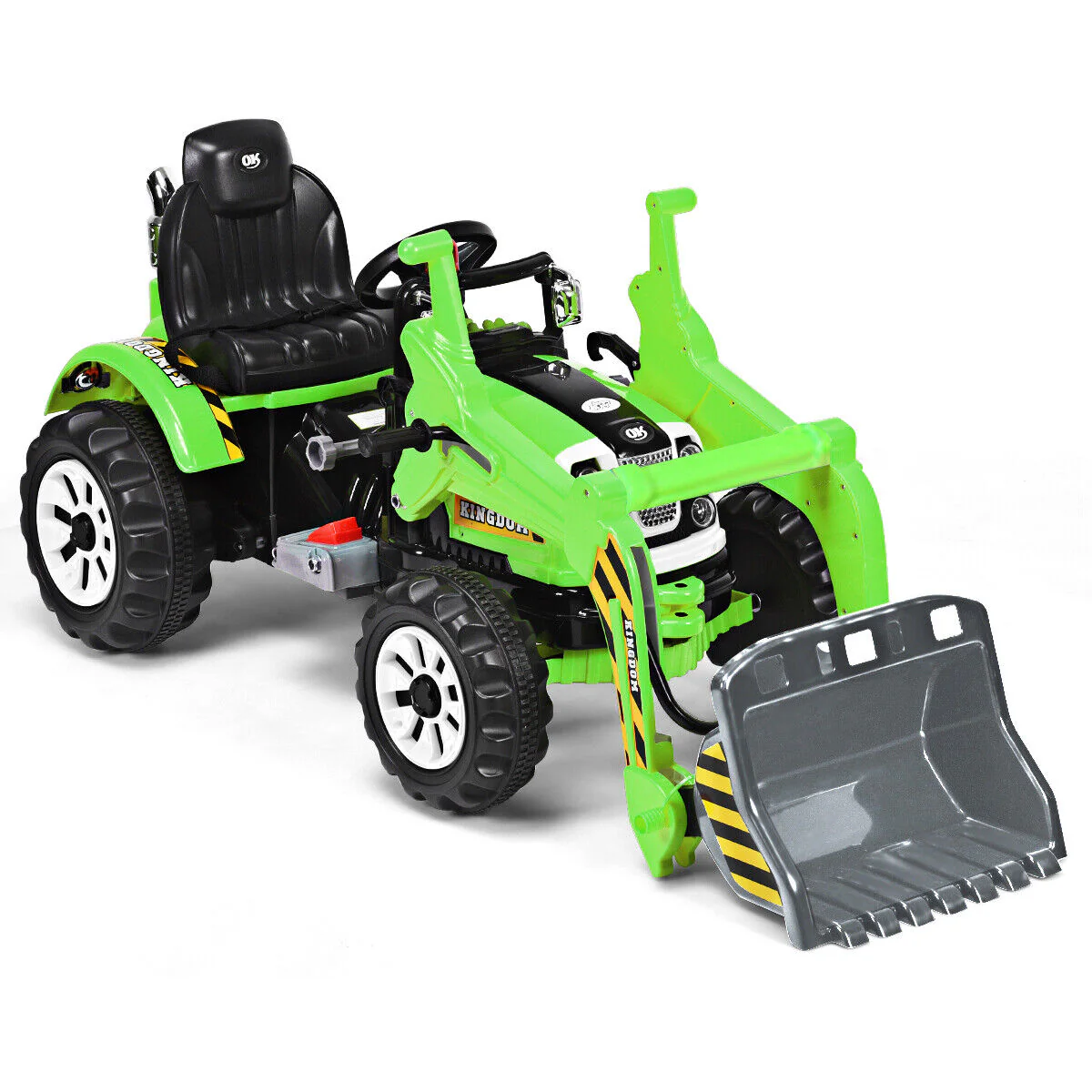 Electric Kids Ride-On Excavator Truck Toy - Green 12V Toddler Vehicle - Image 4