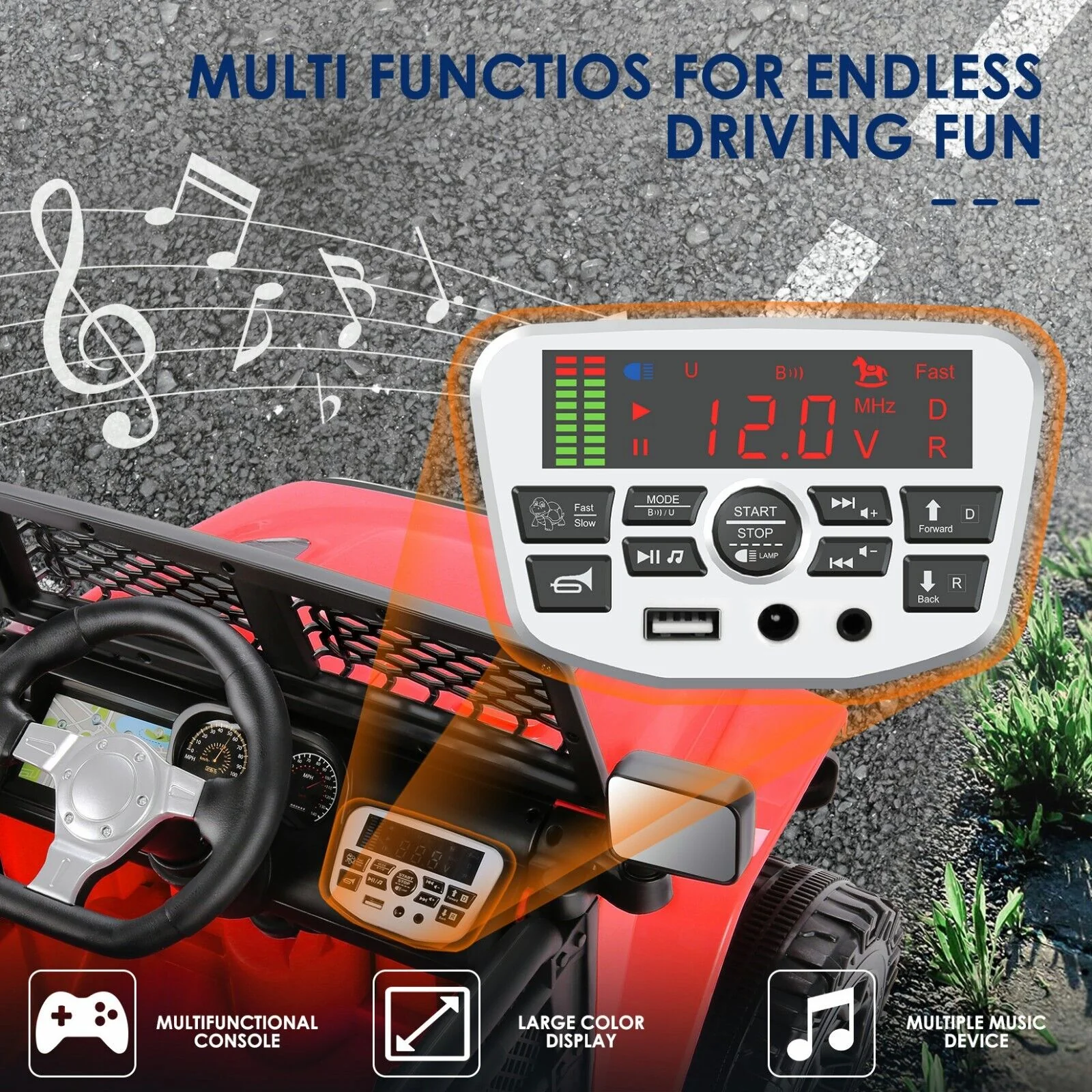 Electric Kids Ride-On JEEP Truck with Remote Control and 2 Seats - 3 Speed Options - Perfect Gift for Children - Image 62