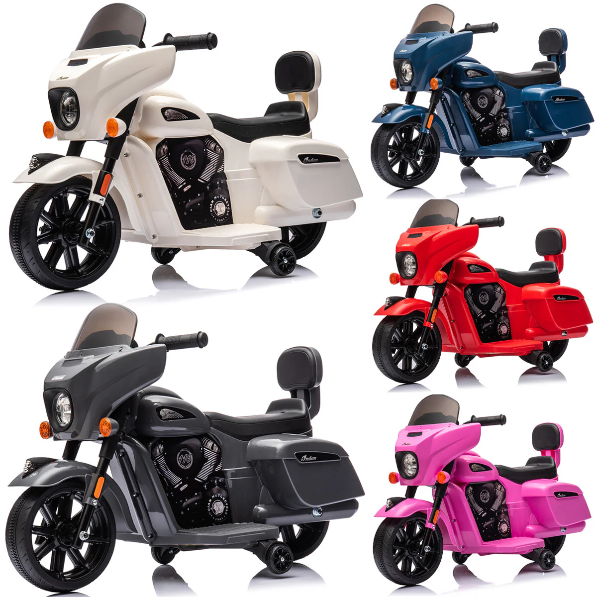 Electric Kids Ride-On Motorcycle Dirt Bike with Training Wheels and Music - Image 2