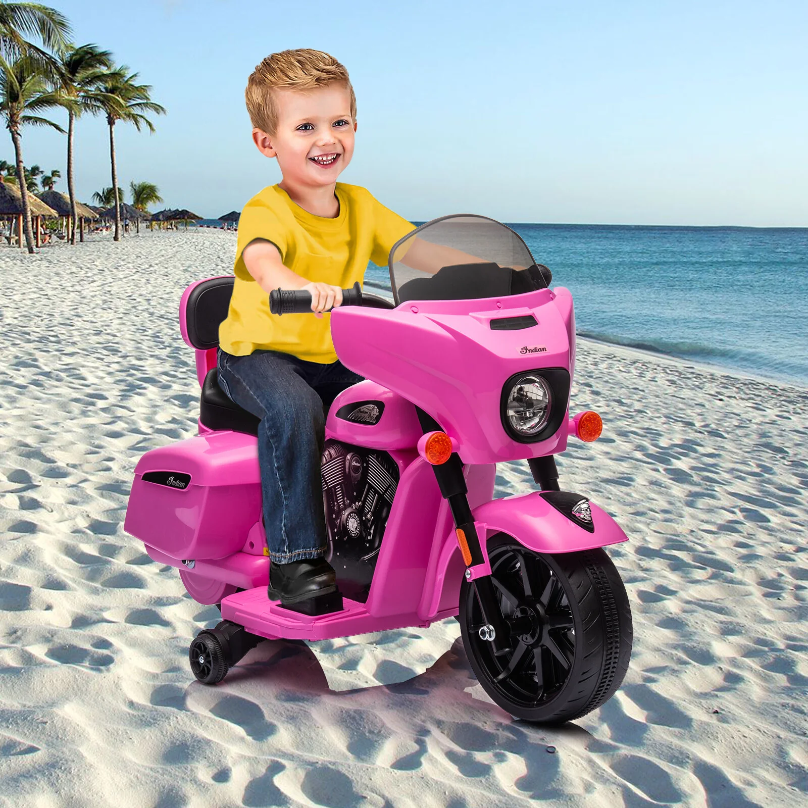 Electric Kids Ride-On Dirt Bike with Training Wheels and USB Charging - Image 10