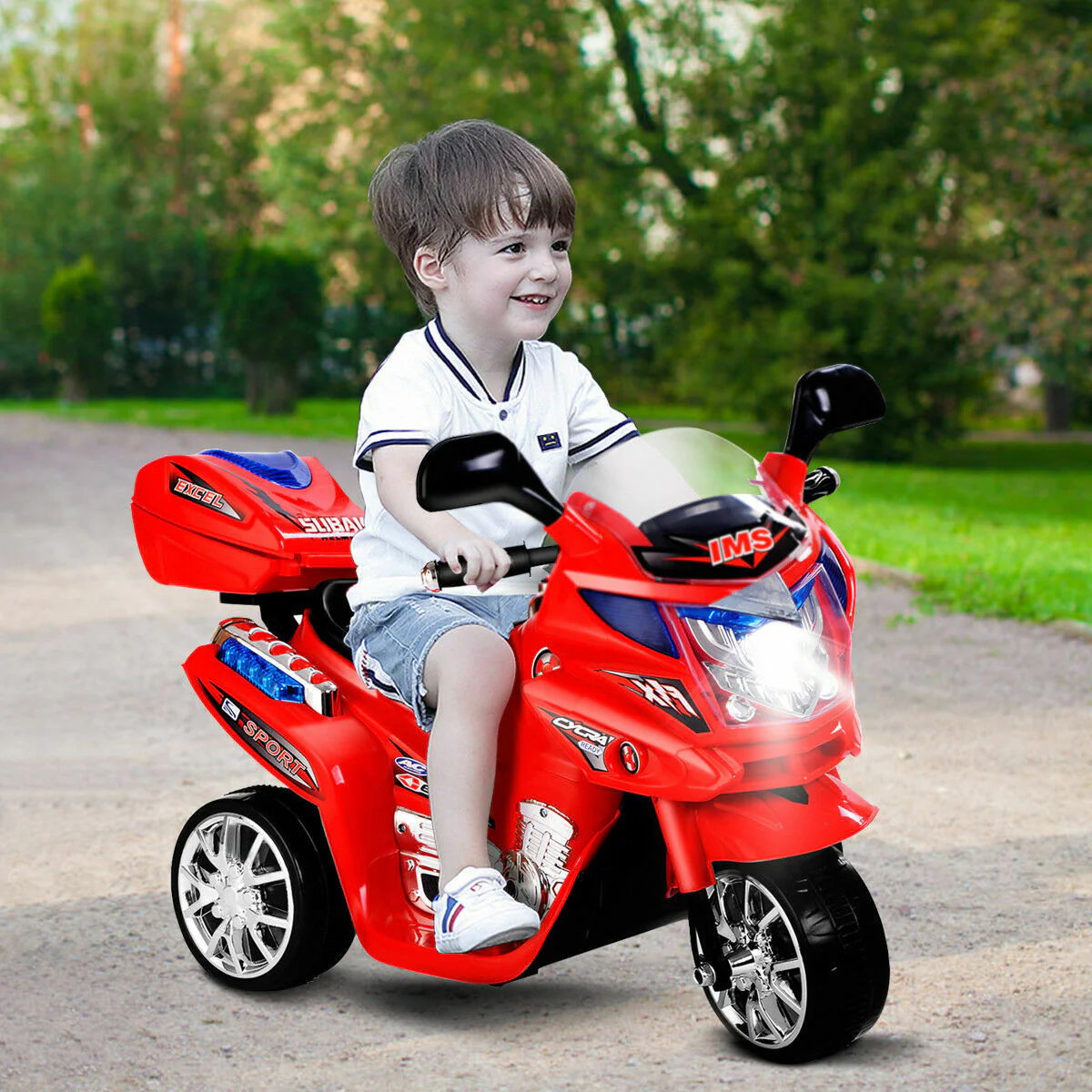 Electric Kids Ride-On Motorcycle with 3 Wheels and 6V Battery Power - Image 2