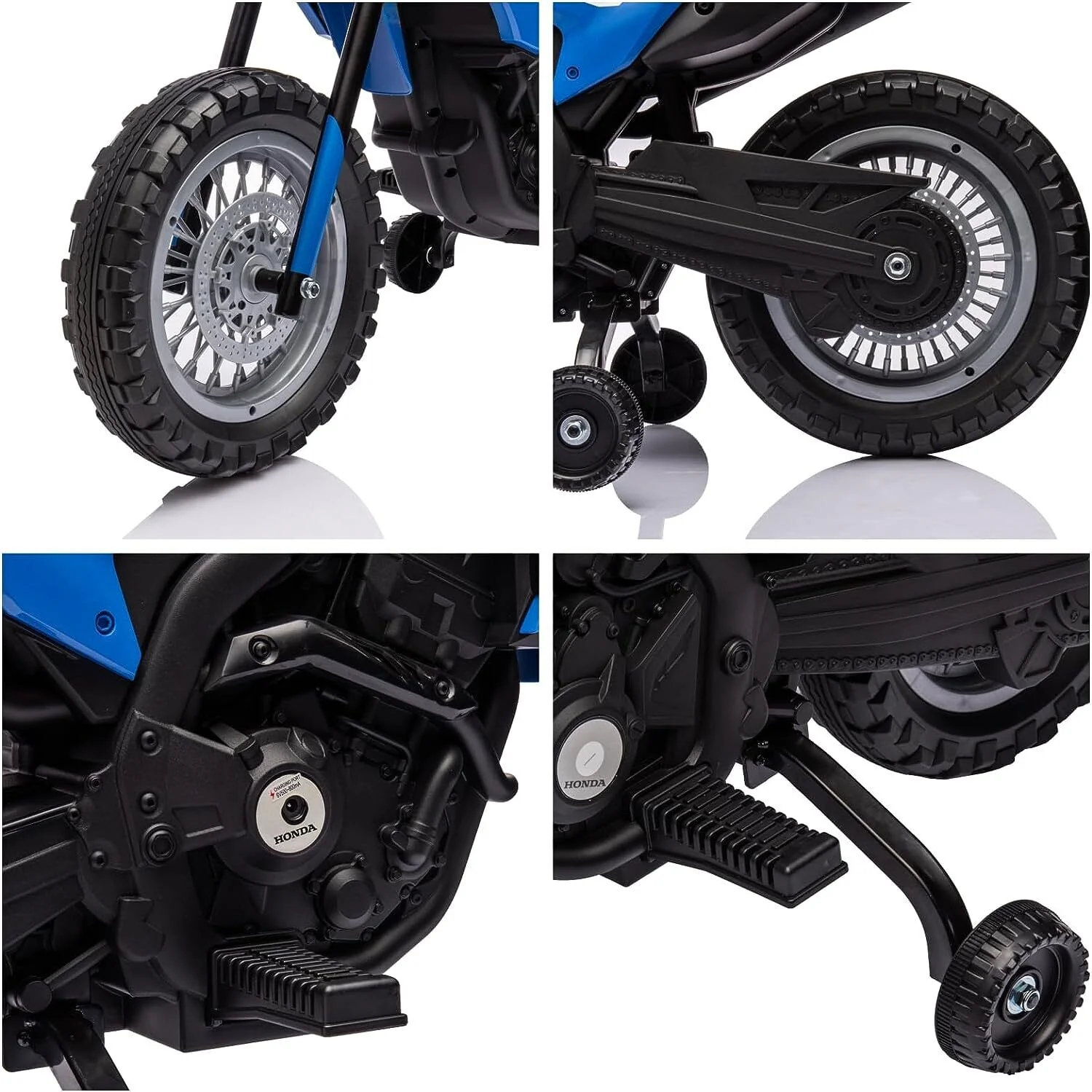 Electric Kids Ride-on Motorcycle with Training Wheel, Headlight, and Sound Effects - Image 9