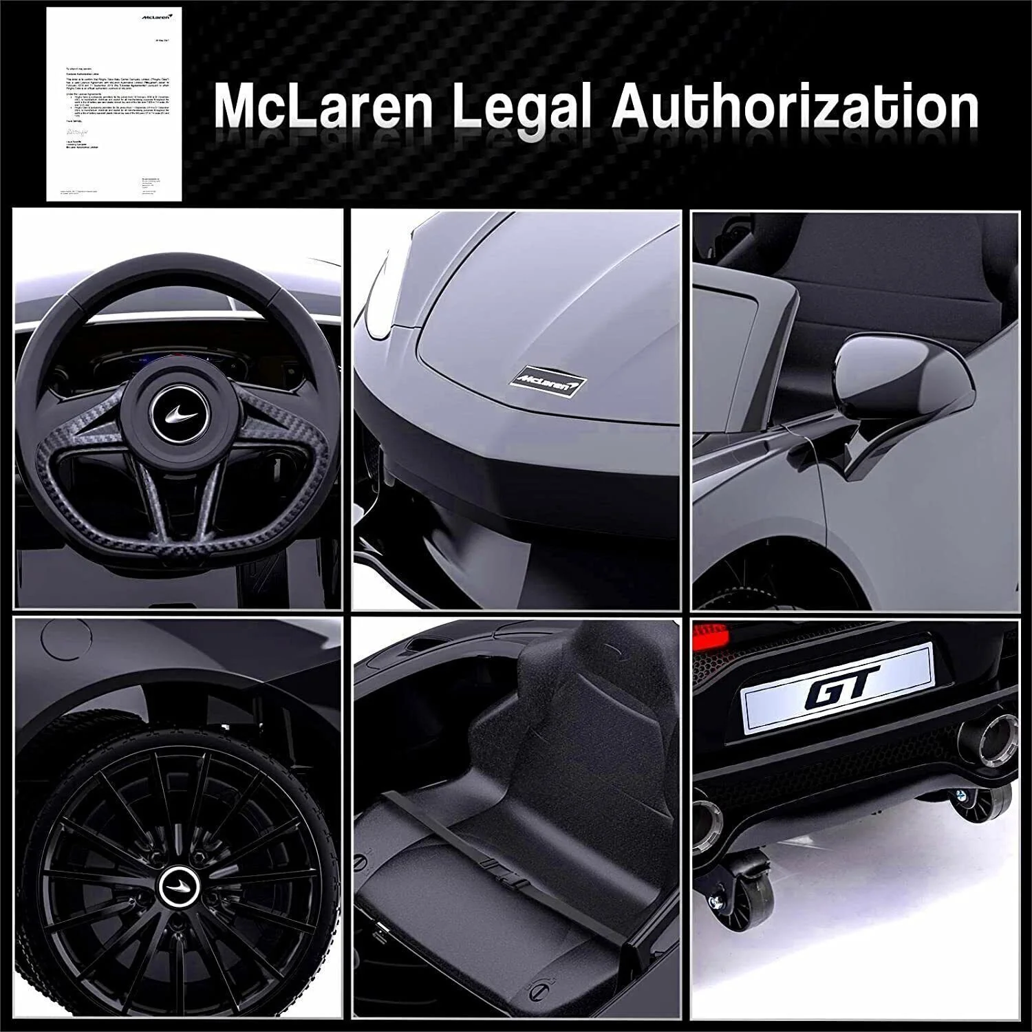 Electric Kids Ride On Sports Car with LED Lights - Perfect Gift for Kids (12V Battery Powered) - Image 10