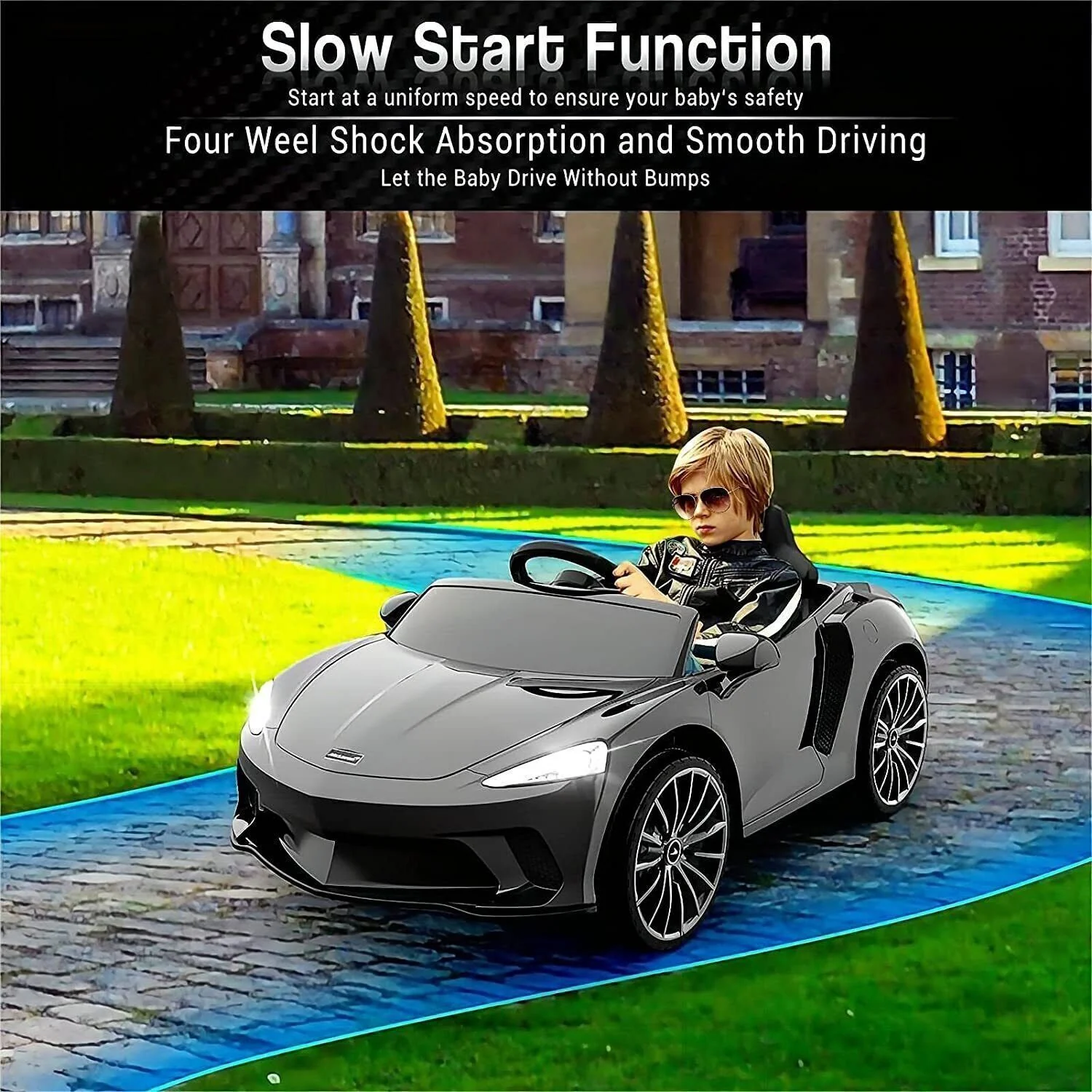 Electric Kids Ride On Sports Car with LED Lights - Perfect Gift for Kids (12V Battery Powered) - Image 13