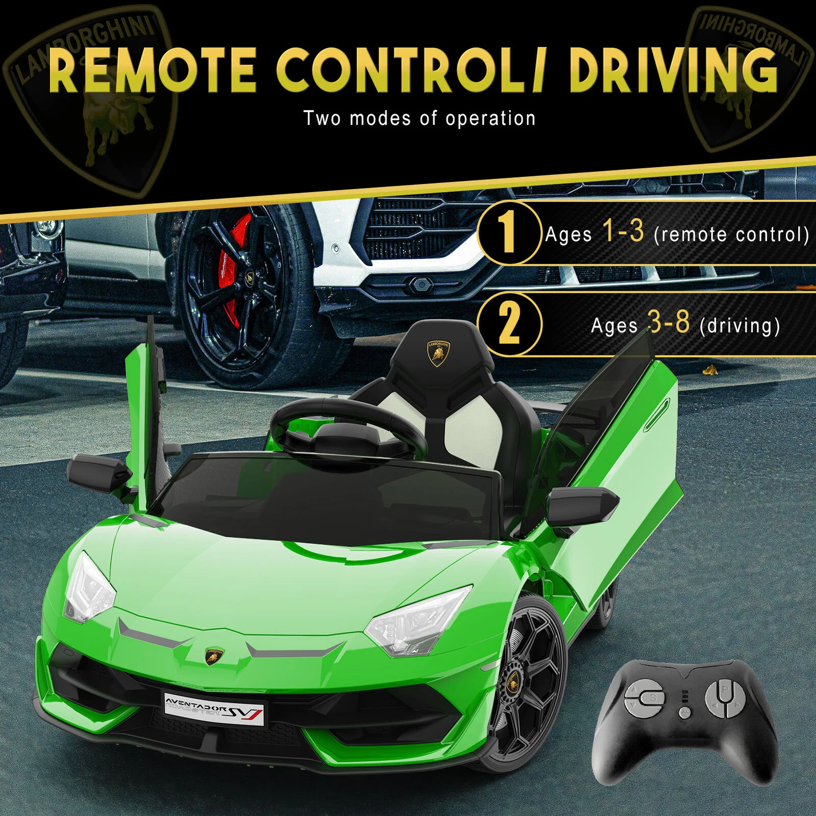 Electric Kids Ride On Sports Car with Remote Control, Music, and LED Lights - Perfect Gift for Kids! - Image 7