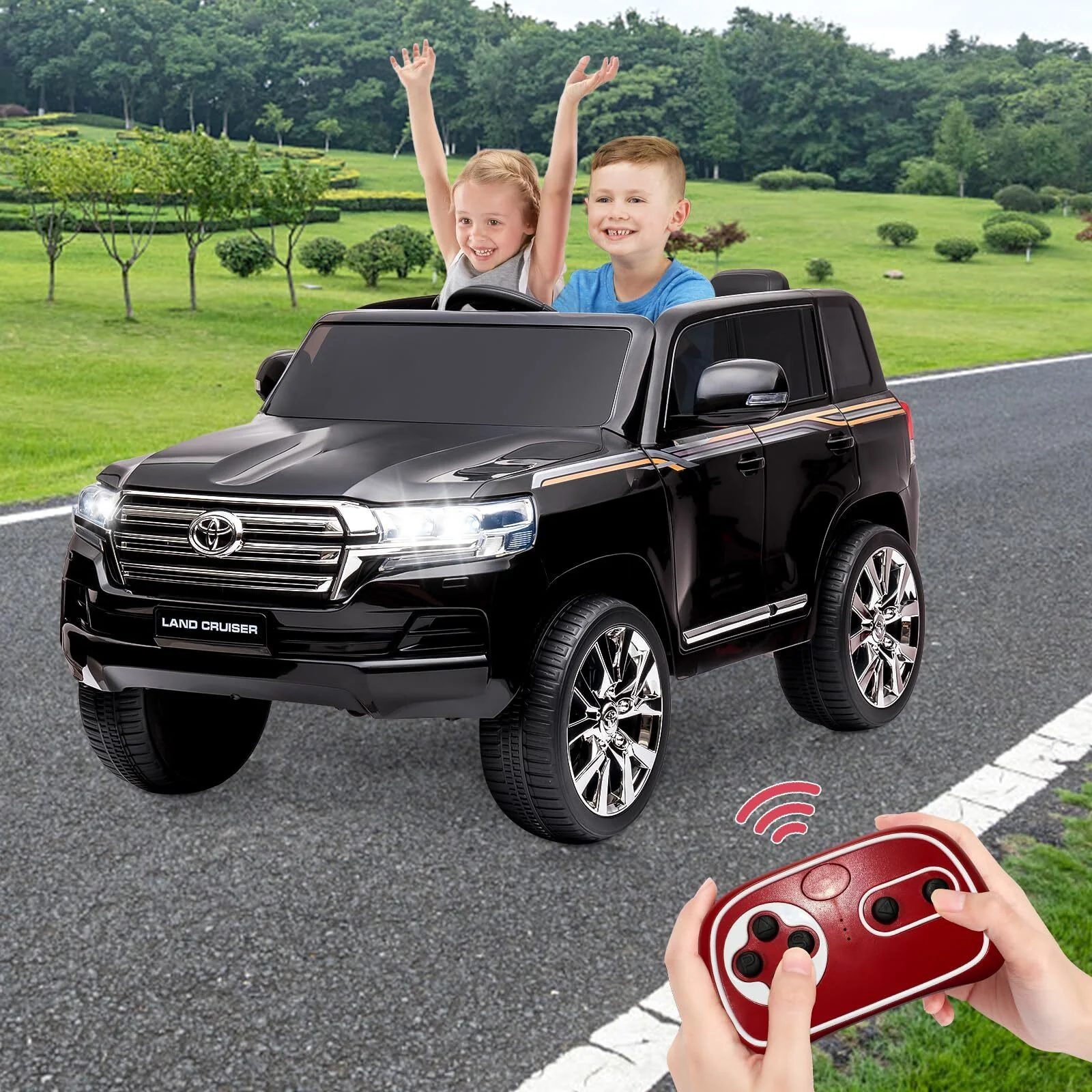 Electric Kids Ride-On SUV Car with 2 Motors, Battery Powered, 3 Speeds, LED Lights, and Music - Image 7