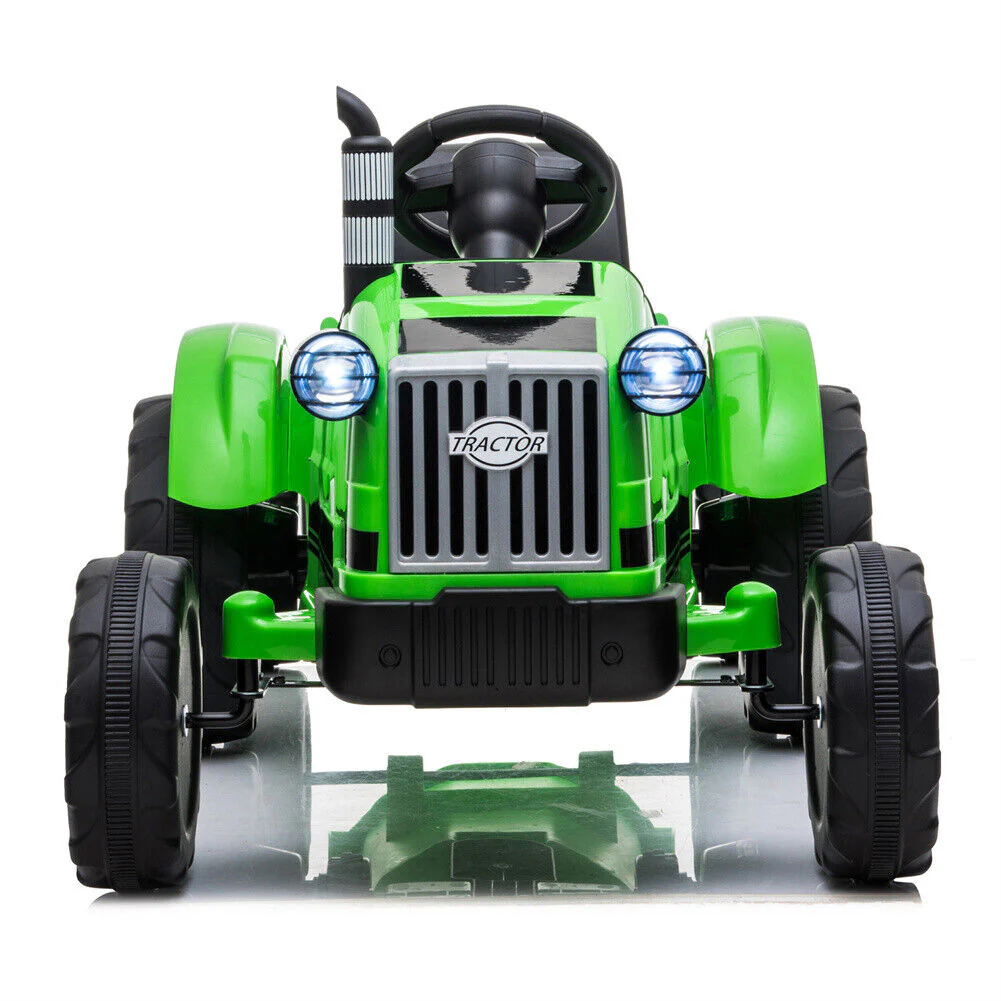 Electric Kids Ride-On Tractor with Trailer and Remote Control - 12V Battery-Powered - Image 2